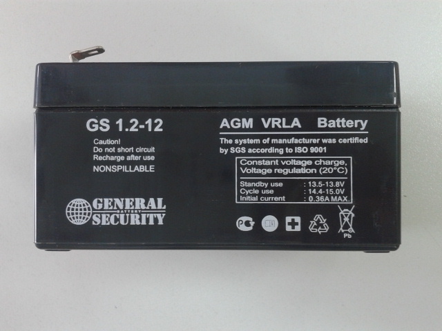 Аккумулятор 12v 1.2. Аккумулятор General Security GS 1.2-12. Аккумулятор General Security 12v 12ah gs12-12. AGM VRLA Battery GS 1,2-12. АКБ GS 2,3 А/Ч, 12в (General Security).